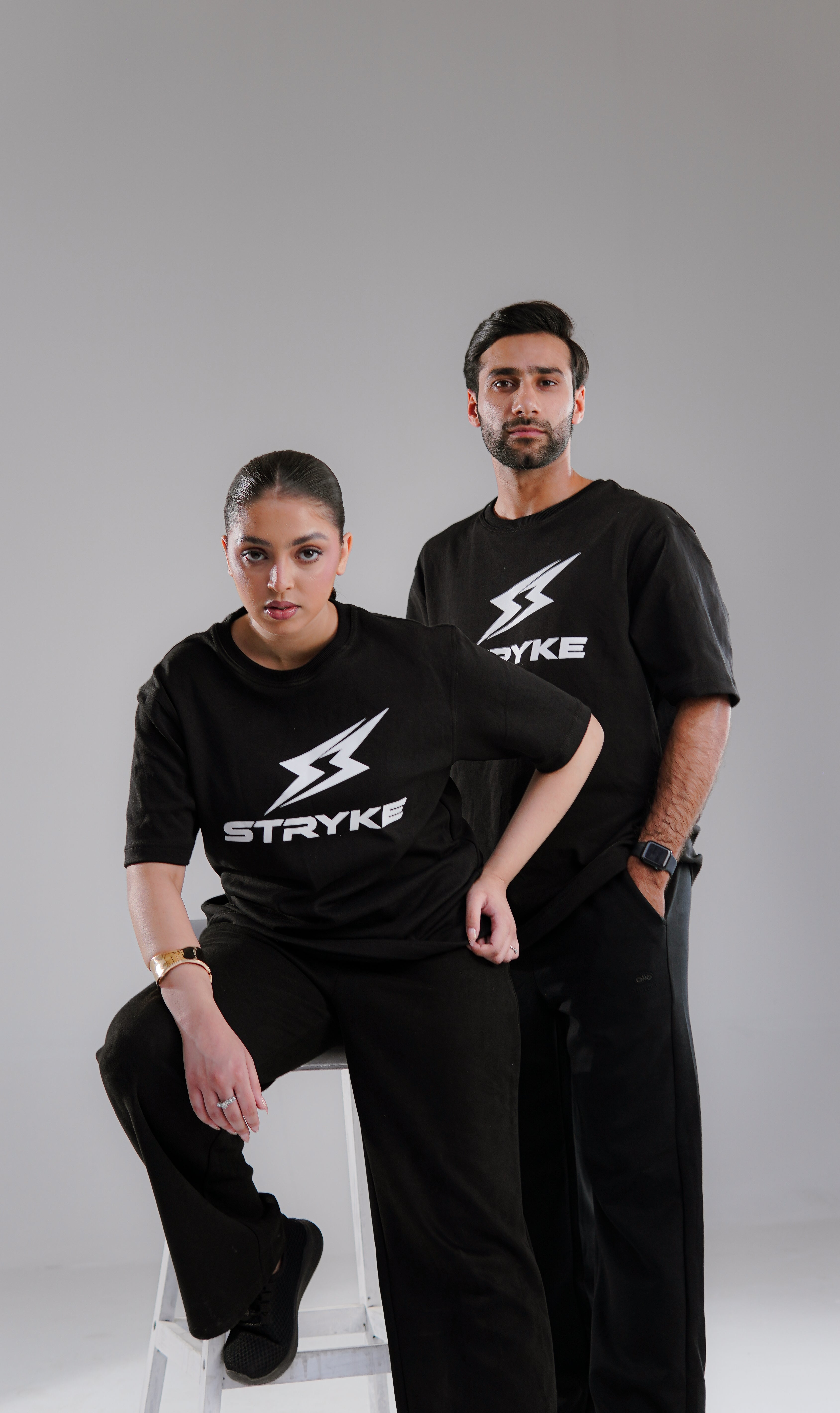 Stryke Premium Cotton Oversized T-Shirt – Black
