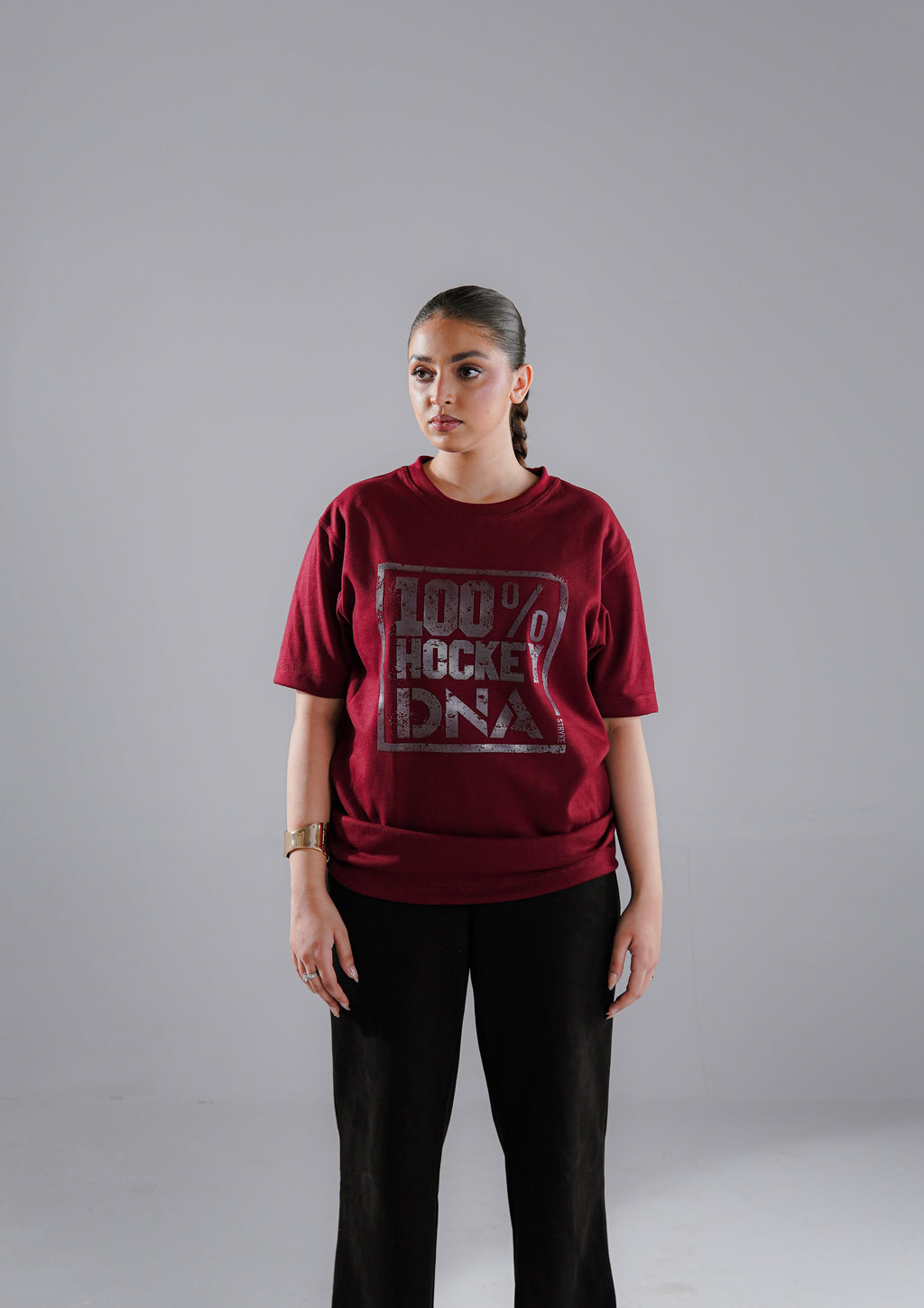 Stryke 100% Hockey DNA Premium Maroon T-Shirt
