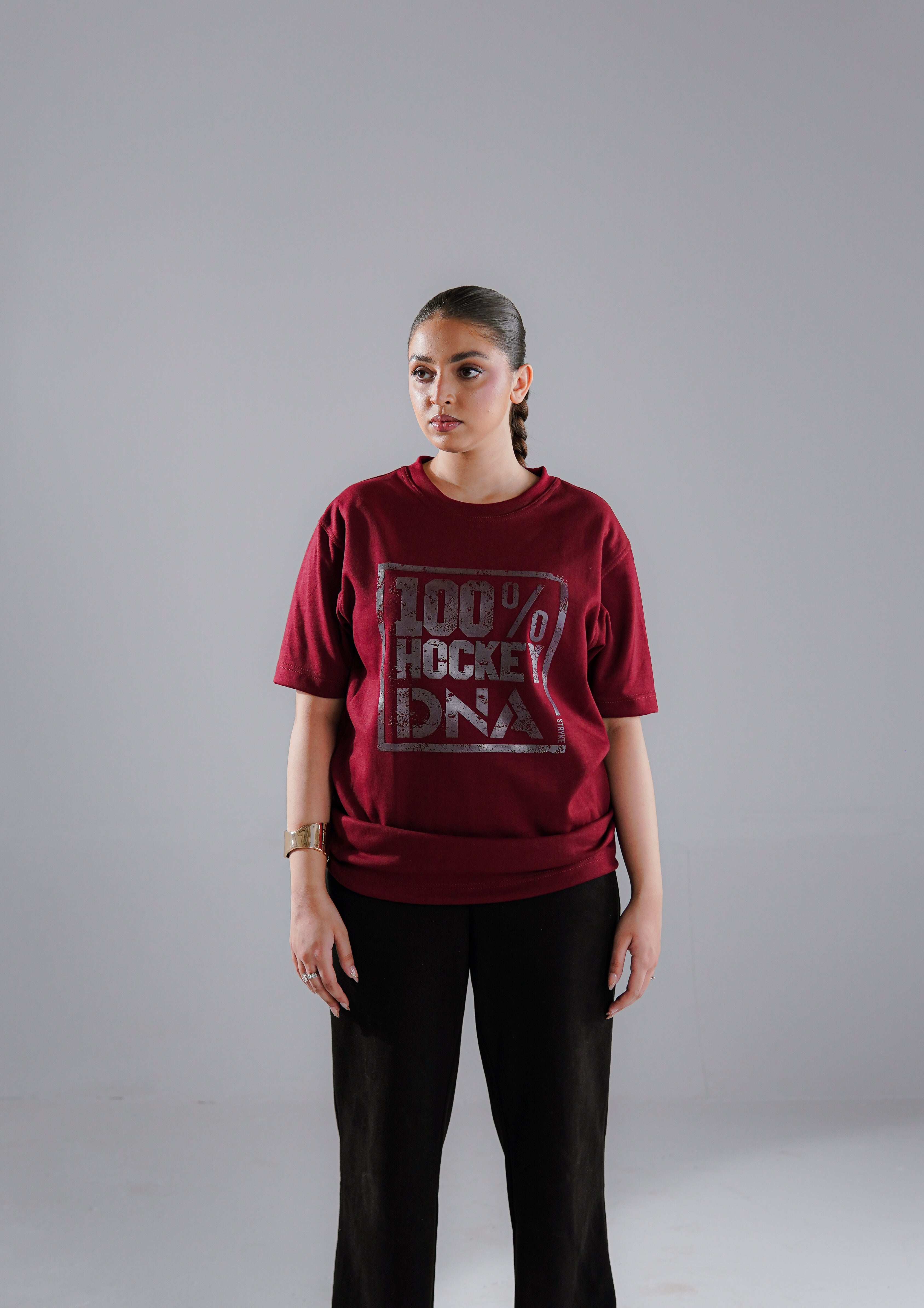 Stryke 100% Hockey DNA Premium Maroon T-Shirt