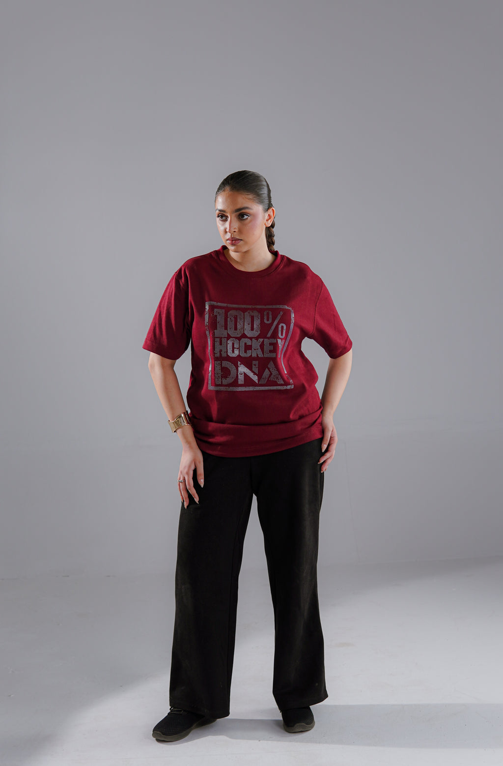 Stryke 100% Hockey DNA Premium Maroon T-Shirt