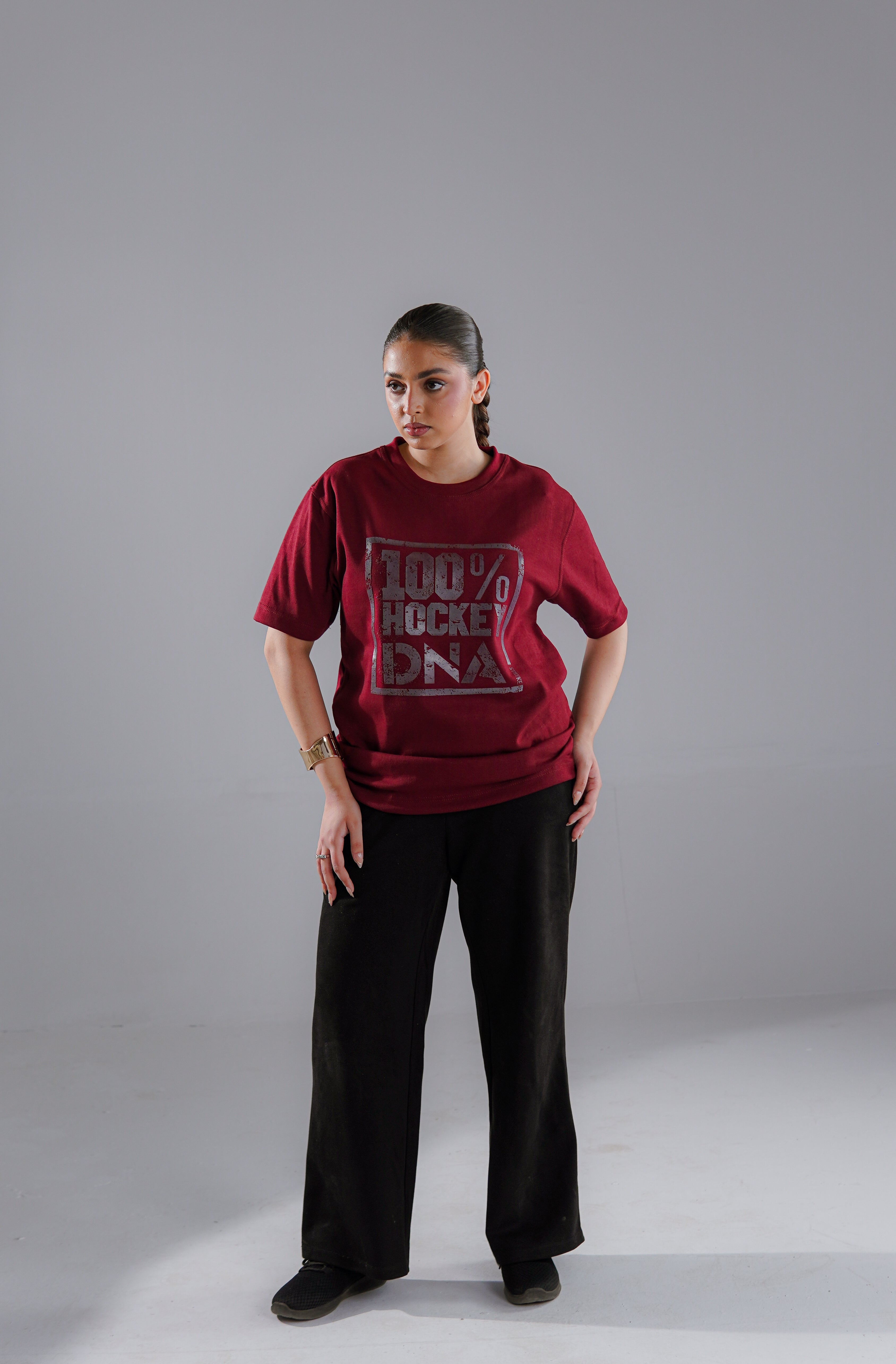 Stryke 100% Hockey DNA Premium Maroon T-Shirt