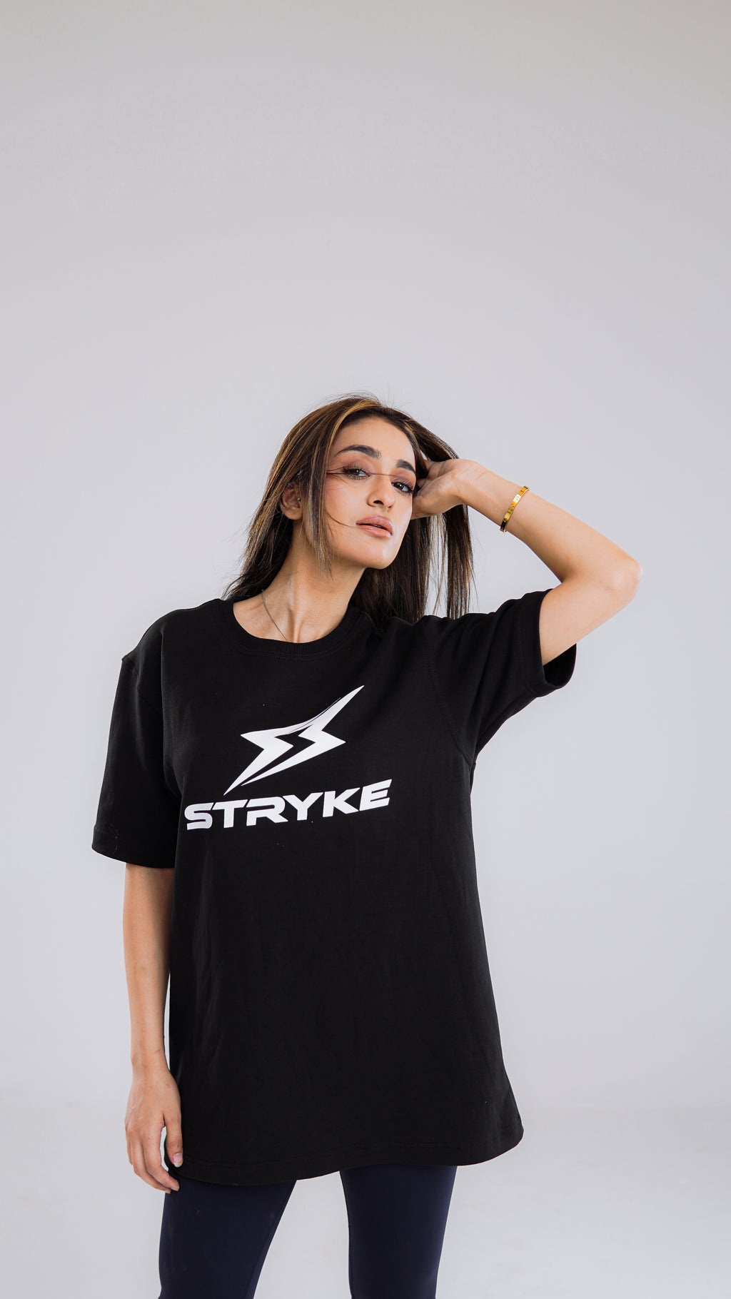 Stryke Premium Cotton Oversized T-Shirt – Black